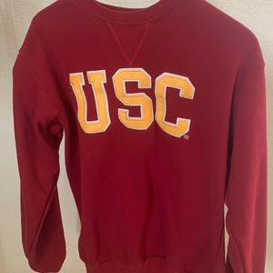 Red USC University of Souther California Crewneck